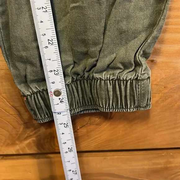 Abercrombie and Fitch women’s army green pants m elastic waist tie front pockets - Picture 4 of 8